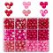 300Pcs 6 Colors Spray Painted Crackle Glass Beads, Round, Fuchsia, 8mm, Hole: 1.3~1.6mm, 50pcs/color