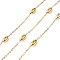 Ion Plating(IP) 304 Stainless Steel Satellite Chains, Unwelded, with Spool, Golden, 2x1.5x0.3mm, 7x4mm, about 32.81 Feet(10m)/Roll