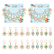 Alloy with Plastic Pendant Stitch Markers, Crochet Leverback Hoop Charms, Locking Stitch Marker with Wine Glass Charm Ring, Heart & Sun, Mixed Color, 4~4.2cm, 2 style, 5pcs/style, 10pcs/set