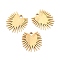 Ion Plating(IP) 316 Surgical Stainless Steel Pendants, Manual Polishing, 
Leaf, Golden, 15.5x15x1mm, Hole: 1.6mm