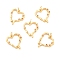 Eco-Friendly Brass Micro Pave Cubic Zirconia Pendants, Long-Lasting Plated, Lead Free & Cadmium Free & Nickel Free, Real 18K Gold Plated, Heart, Real 18K Gold Plated, 19x17x2.5mm, Hole: 3mm