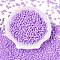 Opaque Colours Luster Glass Seed Beads, Dyed, 2-Hole, Oval, Plum, 5~6x2.5~3.5x3mm, Hole: 0.7~0.9mm, about 7500pcs/pound