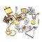 Alloy Pendants, Mixed Shape, Mixed Color, 12~42x4.5~33x1.5~4.5mm, Hole: 1~6mm