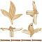 Zinc Alloy Drawer Knob, Cabinet Pulls Handles for Drawer Accessories, with Screw, Golden, Leaf, 60x55x21mm