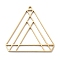 304 Stainless Steel Pendants, Laser Cut, Triangle Charm, Golden, 31.5x32.5x1mm, Hole: 1.5mm