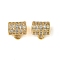 Brass Brass Micro Pave Cubic Zirconia Tube Bails, Cadmium Free & Nickel Free & Lead Free, Loop Bails, Column, Real 18K Gold Plated, 8.5x8.5x6mm, Hole: 1.5mm, Inner Diameter: 3mm
