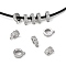 Brass Micro Pave Cubic Zirconia Tube Bails, Loop Bails, Clear, Bail Beads, Ring, Platinum, 10x7.5x3mm, Hole: 1mm, 5mm inner diameter