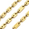 Ion Plating(IP) 304 Stainless Steel Rectangle Link Chains, Unwelded, with Spool, Polished, Real 18K Gold Plated, 12x5x1.5mm