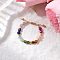 Adjustable Gemstone Finger Rings for Women, Colorful, Inner Diameter: 16.5~25mm