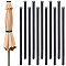 Reusable Fibre Cable Ties, with Self-Adhesive, for Earbud Headphones Phones Wire Wrap Management, Black, 1030x32x5mm