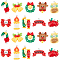 40Pcs 10 Styles Christmas Theme Plastic Pendants, Mixed Color, 22~34.5x14.5~26x7~9.5mm, Hole: 2mm, 4pcs/style