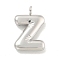 Non-Tarnish 304 Stainless Steel Pendants, Letter Charm, Stainless Steel Color, Letter Z, 16.5x10.5x3mm, Hole: 2mm