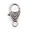 Tibetan Style Heart Lobster Claw Clasps, Cadmium Free & Nickel Free & Lead Free, Thailand Sterling Silver Plated, 26.5x14x6mm, Hole: 4mm