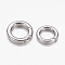 Tarnish Resistant 304 Stainless Steel Spring Gate Rings, O Rings, Ring, Stainless Steel Color, 6 Gauge, 21x4mm, Inner Diameter: 14mm