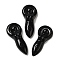 Natural Obsidian Pendants, Goddess Charms, 43~43.5x18.5~19x7~8.5mm, Hole: 11.5x1.5mm