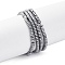 Electroplated Non-magnetic Hematite Beads Strands, Disc, Heishi Beads, Platinum Plated, 2~2.5x1mm, Hole: 0.6mm, about 365~370pcs/strand, 15.47''(39.3cm)