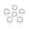 Tarnish Resistant 304 Stainless Steel Twisted Jump Rings, Open Jump Rings, Round Ring, Stainless Steel Color, 18 Gauge, 7x1mm, Inner Diameter: 5mm