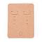 Paper Earring Display Card, Rectangle, Goldenrod, 67x50mm