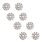 SUPERFINDINGS 8Pcs Flower Rhinestone Shank Buttons 22.5mm Sew on Platinum Buttons Crystal Embellishments with 1-Hole for Dress Coats DIY Jewelry Crafting Decorations