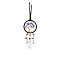Natural Quartz Crystal Chips Tree of Life Pendant Decorations, with Iron Finding and Glass Cone Charm, for Car Rearview Mirror Hanging Ornaments, 350x70mm