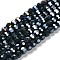 Opaque Glass Beads Stands, AB Color, Faceted(32 Facets), Round, Dark Slate Gray, 6x5.5mm, Hole: 1.2mm, about 91~93pcs/strand, 19.49~19.92 nch(49.5~50.6cm)
