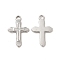 Non-Tarnish 304 Stainless Steel Pendants, Cross Charm, Stainless Steel Color, 20.5x13.5x2mm, Hole: 1.8mm