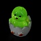 Broken Shell Animal Luminous Resin Display Decorations, Glow in the Dark, for Car or Home Office Desktop Ornaments, Chick, 18x20.5x26mm