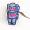 PVC Claw Hair Clips, Hair Accessories for Women Girls, Robot, Cornflower Blue, 90x53x42mm