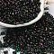 Spray Painted Glass Seed Beads, Peanut, Orchid, 4~5x2~2.5x2~2.5mm, Hole: 0.8~0.9mm, about 8500pcs/pound
