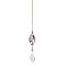 Glass Leaf Pendant Decoration, Hanging Suncatchers, with Tree of Life Natural Gemstone Chip for Home Garden Decoration, Leaf, 288mm