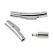 Tarnish Resistant Column 304 Stainless Steel Bayonet Necklace Clasps, Stainless Steel Color, 25x5x4mm, Hole: 2mm
