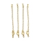 Long-Lasting Plated Brass Chain Extender, with Lobster Claw Clasps and Bead Tips, Real 24K Gold Plated, 12x7x3mm, Hole: 3.5mm, Extend Chain: 65mm, ring: 5x1mm