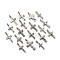 304 Stainless Steel Pendants, with Rhinestone, Mixed Style, Cross, Stainless Steel Color, 25~32x15~22x3~5mm, Hole: 7x3.5mm