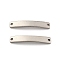 201 Stainless Steel Links/Connectors, Curved Rectangle, Stamping Blank Tag, Stainless Steel Color, 28x4.5x1mm, Hole: 1.4mm