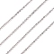 Brass Cable Chains, Soldered, Long-Lasting Plated, Flat Oval, Lead Free & Nickel Free & Cadmium Free, Platinum, 1.5mm, Link: 2x1.5mm