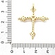 Латунные микропаве прозрачные подвески с фианитом KK-L228-01G-04-3