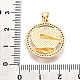 Латунные микропаве прозрачные подвески с фианитом KK-N268-63G-3