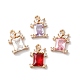 Латунные микро проложить кубического циркония подвески KK-C062-006G-1