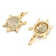 Подвески из латуни с прозрачным фианитом KK-U009-12J-G-2