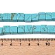 Окрашенные синтетические бирюзовые бусы нити G-T139-8x8-43A-5