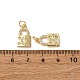 Латунные микропаве прозрачные подвески с фианитом KK-A270-03G-G-3