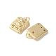 Латунные микропаве прозрачные подвески с фианитом KK-Q031-28G-2