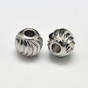 Стойка покрытие латунные гофрированные круглые распорные бусины KK-I600-4mm-P-RS