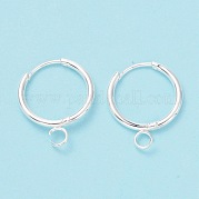 201 фурнитура для сережек-колец Huggie Hoop из нержавеющей стали STAS-P283-01P-S
