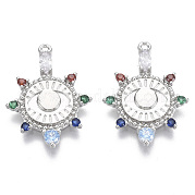 Латунные микро проложить кубического циркония подвески KK-R130-014P-NF