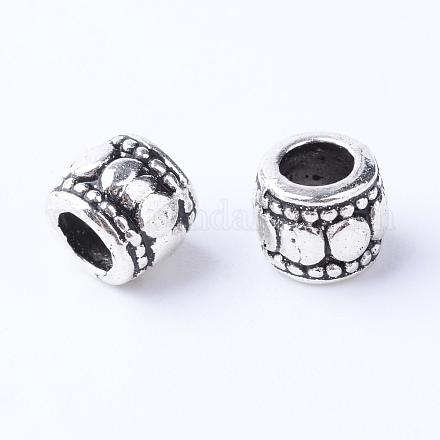 Сплавочные овальные бусины тибетского стиля  TIBE-Q063-124AS-RS-1