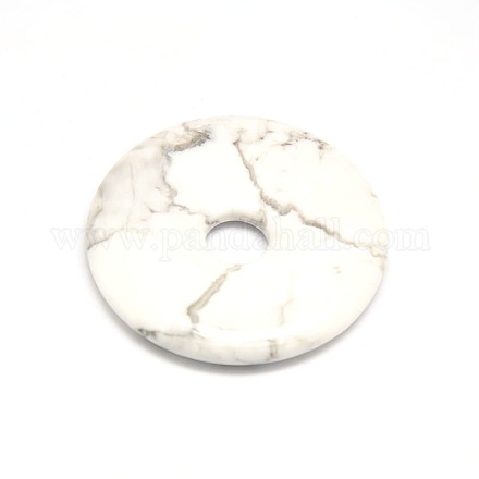 Пончик / пи диск из натурального камня подвески G-L234-30mm-13-1