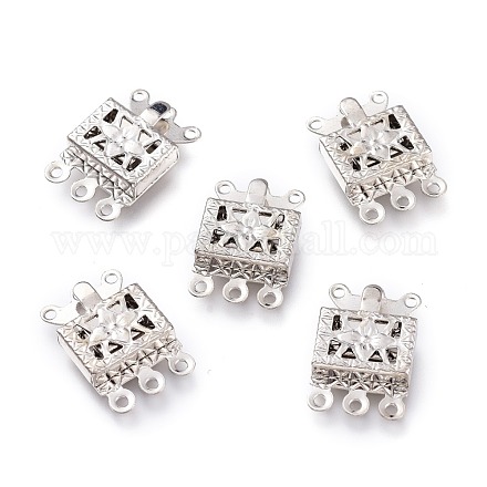 Латунь многожильных коробка застежками KK-O129-01P-1