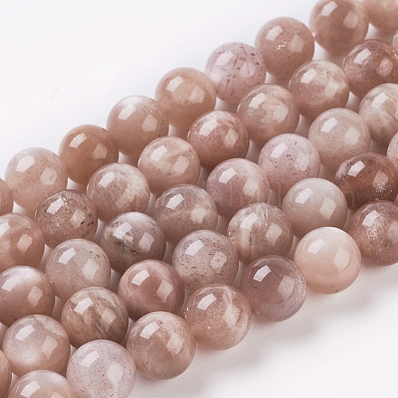 Натуральный Sunstone бисер пряди X-G-G099-8mm-14-1