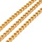 PVD Vacuum Plating 304 Stainless Steel Cuban Link Chains, Unwelded, with Spool, Golden, 7x5x2mm, about 32.81 Feet(10m)/Roll
